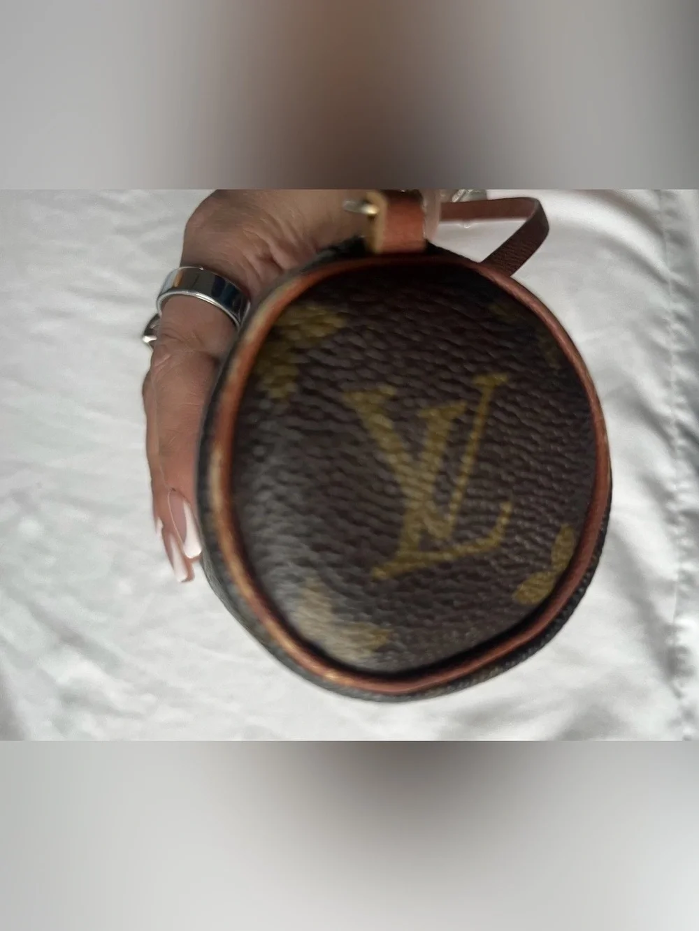 Louis Vuitton Monogram Papillon Pouch Brown authenticity certificate attached